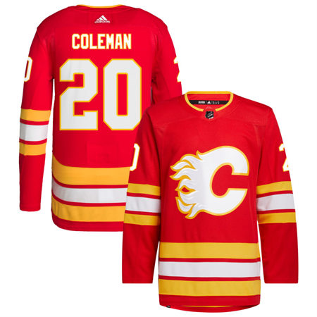  Men's Calgary Flames #20 Blake Coleman adidas Red Home Player Jersey 