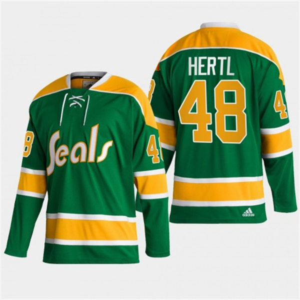  Men's California Golden Seals #48 Tomas Hertl adidas Green Team Classics Jersey 