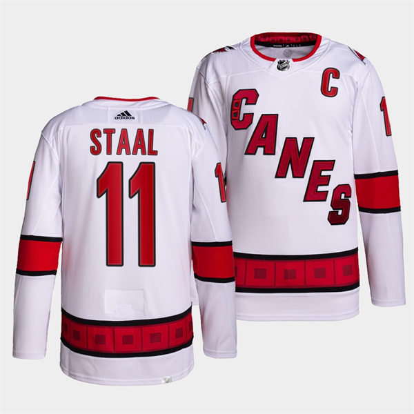  Men's Carolina Hurricanes #11 Jordan Staal Adidas White Away Premier Player Jersey 
