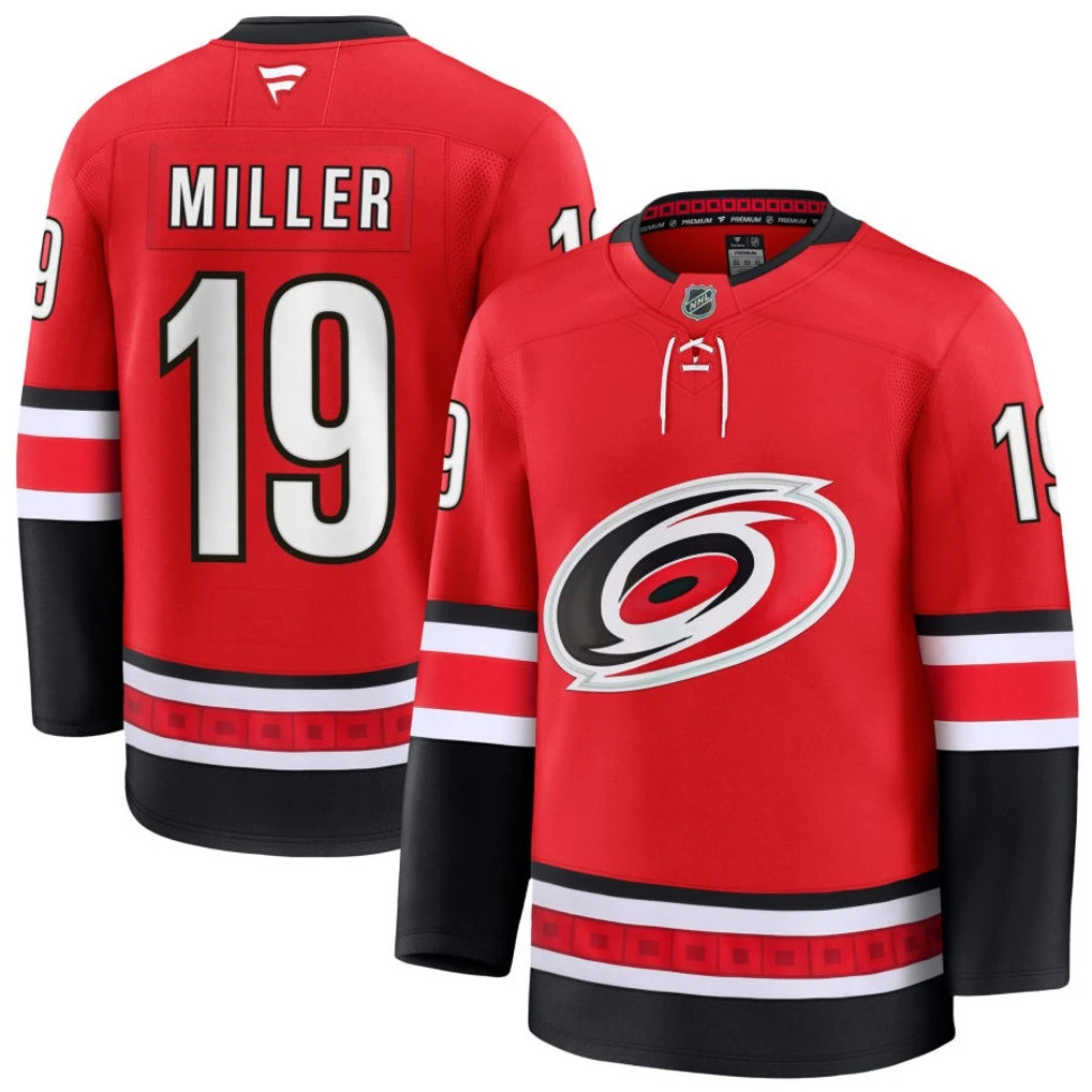  Men's Carolina Hurricanes #19 K'Andre Miller Fanatics Alternate Red Primegreen Player Jersey 