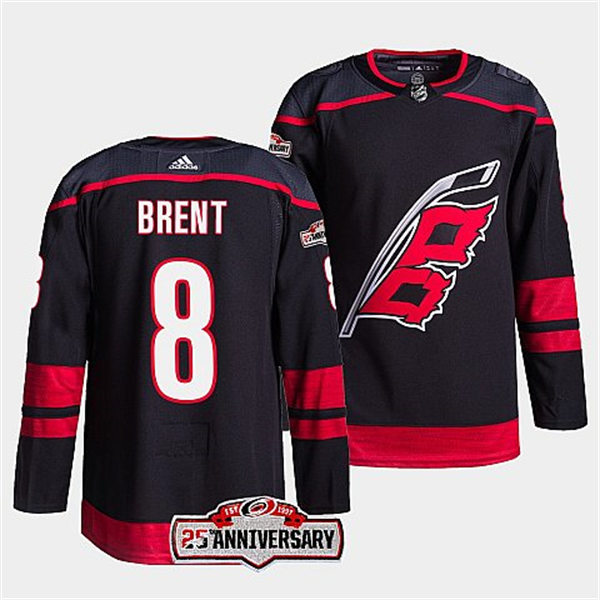  Men's Carolina Hurricanes #8 Brent Burns Adidas Black Alternate Player Jersey 