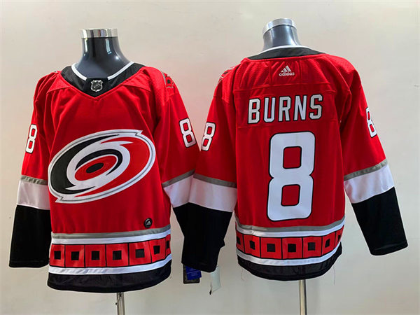 Men's Carolina Hurricanes #8 Brent Burns Adidas Home Red Primegreen Player Jersey 