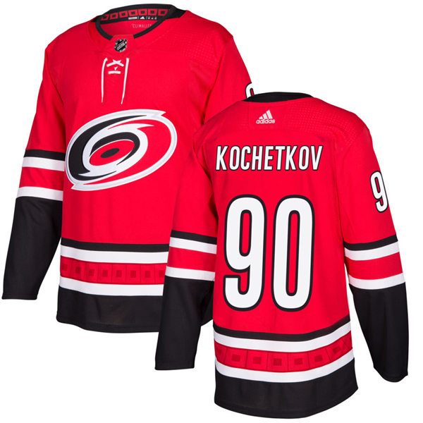  Men's Carolina Hurricanes #90 Pyotr Kochetkov Adidas Home Red Primegreen Player Jersey 