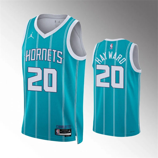  Men's Charlotte Hornets #20 Gordon Hayward Teal Icon Edition Swingman Jersey 