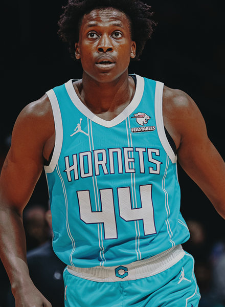  Men's Charlotte Hornets #44 Frank Ntilikina Teal Icon Edition Swingman Jersey 