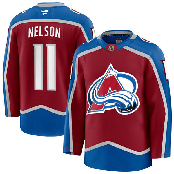  Men's Colorado Avalanche #11 Brock Nelson Fanatics Burgundy Home Primegreen Player Jersey 