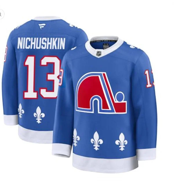  Men's Colorado Avalanche #13 Valeri Nichushkin Fanatics Blue Heritage Premium Jersey 