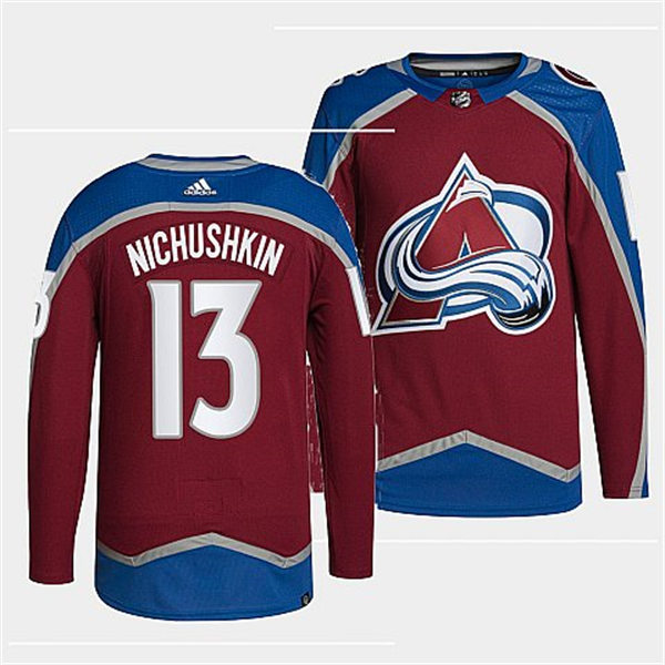  Men's Colorado Avalanche #13 Valeri Nichushkin Home Maroon Player Jersey 