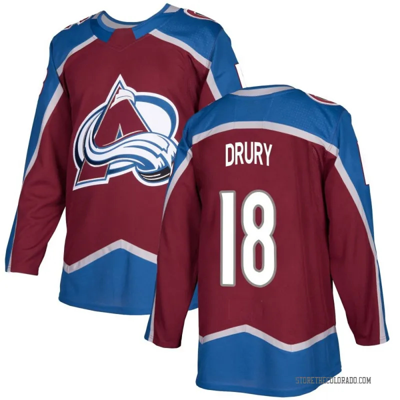  Men's Colorado Avalanche #18 Chris Drury Fanatics Burgundy Home Premium Player Jersey 