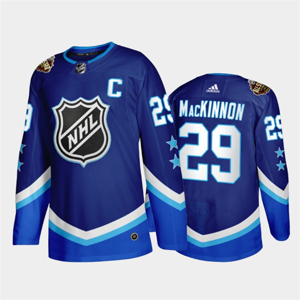  Men's Colorado Avalanche #29 Nathan MacKinnon Adidas Blue 2022 NHL All-Star Western Jersey 