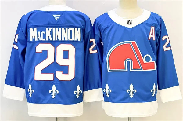  Men's Colorado Avalanche #29 Nathan MacKinnon Fanatics Blue Heritage Premium Jersey 