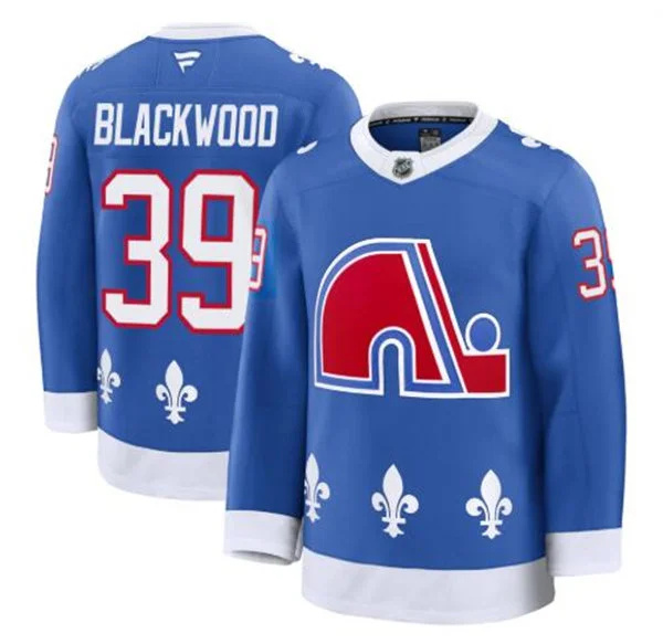  Men's Colorado Avalanche #39 Mackenzie Blackwood Fanatics Blue Heritage Premium Jersey 