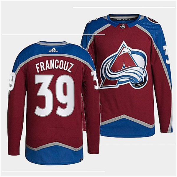  Men's Colorado Avalanche #39 Pavel Francouz Home Maroon Player Jersey 