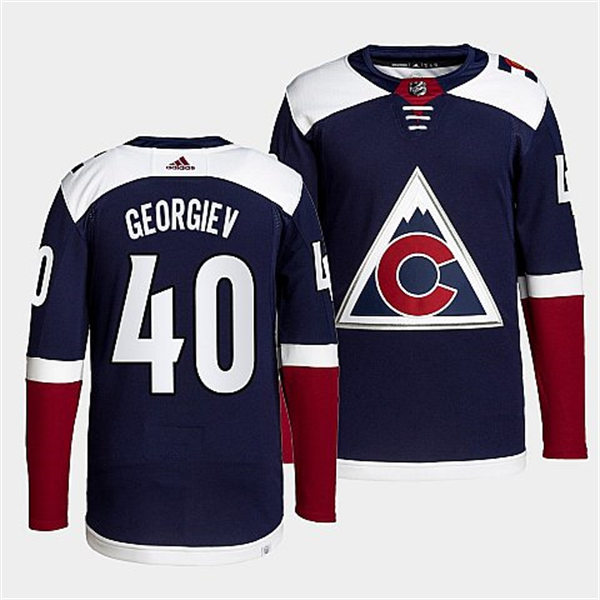  Men's Colorado Avalanche #40 Alexandar Georgiev Navy Alternate Player Jersey 
