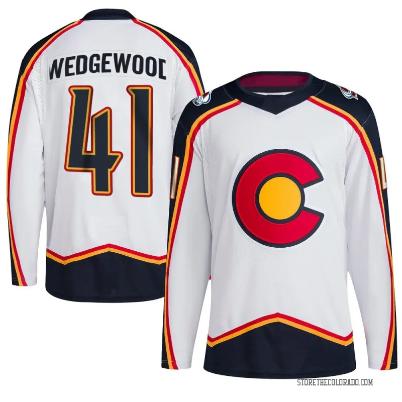  Men's Colorado Avalanche #41 Scott Wedgewood Fanatics White 2022 Reverse Retro Jersey 