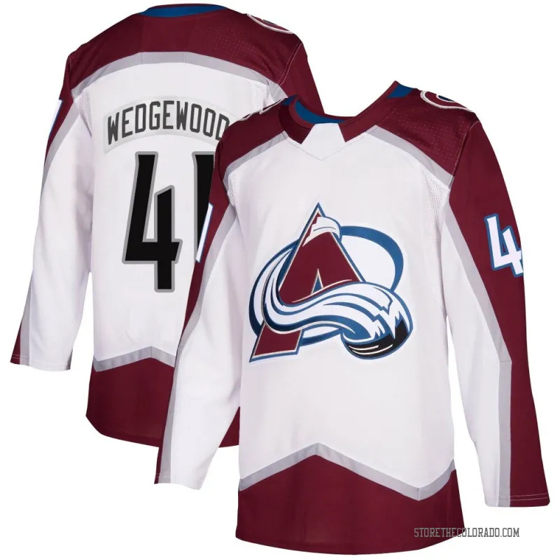  Men's Colorado Avalanche #41 Scott Wedgewood Fanatics White Away Premium Player Jersey 