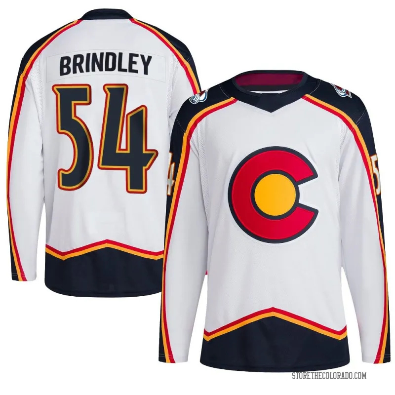  Men's Colorado Avalanche #54 Gavin Brindley Fanatics White 2022 Reverse Retro Jersey 
