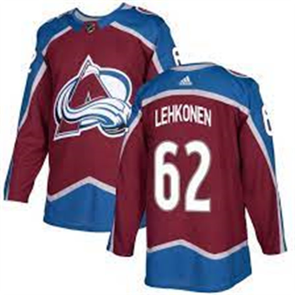  Men's Colorado Avalanche #62 Artturi Lehkonen Adidas Burgundy Home Primegreen Player Jersey 