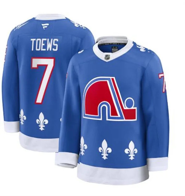  Men's Colorado Avalanche #7 Devon Toews Fanatics Blue Heritage Premium Jersey 