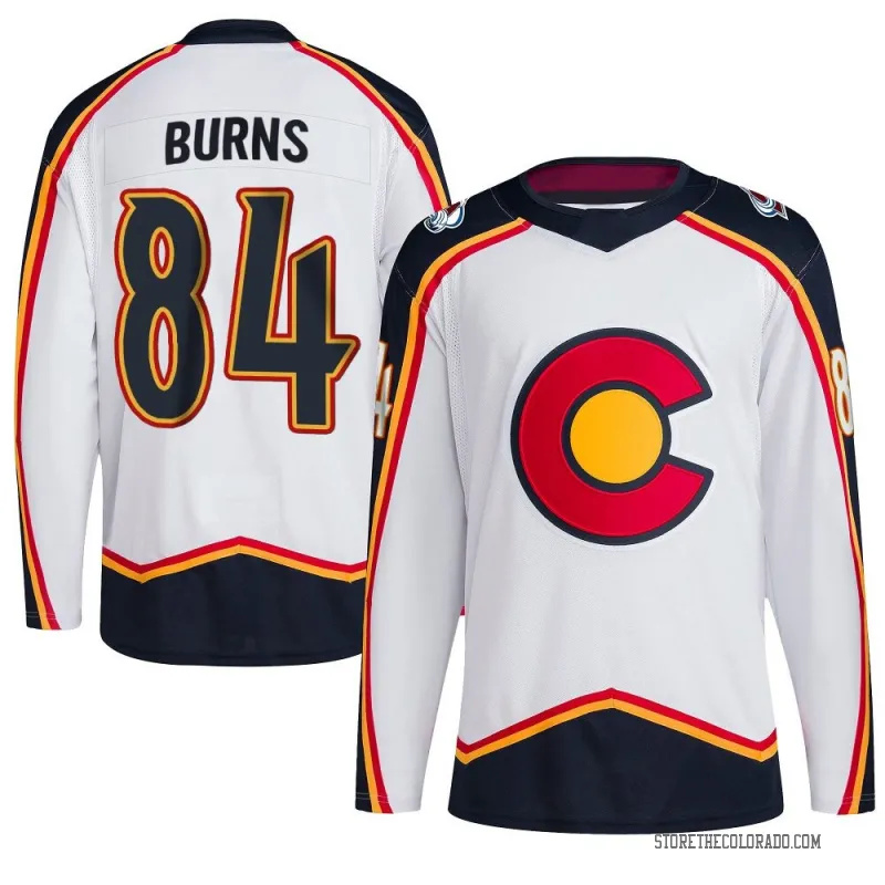  Men's Colorado Avalanche #84 Brent Burns Fanatics White 2022 Reverse Retro Jersey 