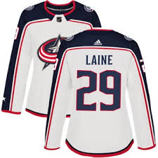  Men's Columbus Blue Jackets #29 Patrik Laine adidas Away White Stitched NHL Jersey 