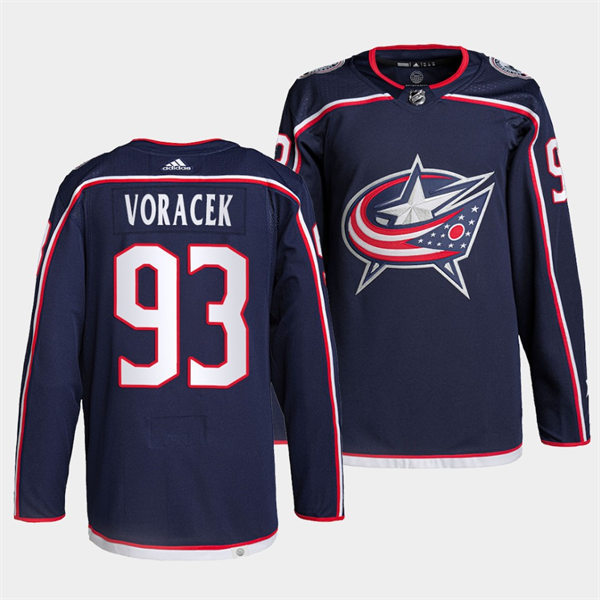  Men's Columbus Blue Jackets #93 Jakub Voracek adidas Navy Home Jersey 