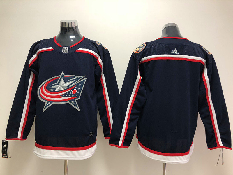  Men's Columbus Blue Jackets Blank adidas Navy Hockey Jersey 