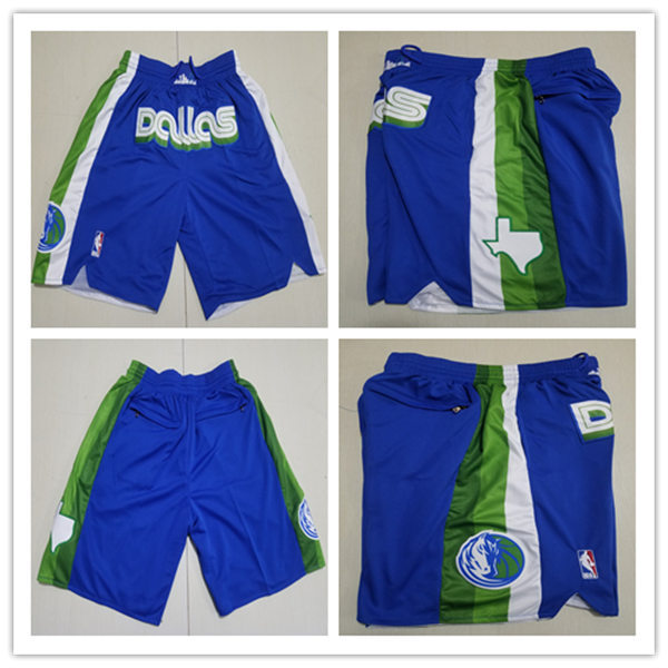  Men's Dallas Mavericks Blue 2022-23 City Edition Justdon Pockets Shorts 