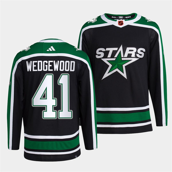  Men's Dallas Stars #41 Scott Wedgewood 2022 Reverse Retro Special Edition 2.0 Primegreen Jersey 