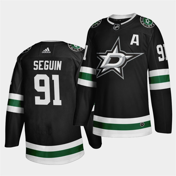  Men's Dallas Stars #91 Tyler Seguin 2021 Black Classic Edition Jersey 