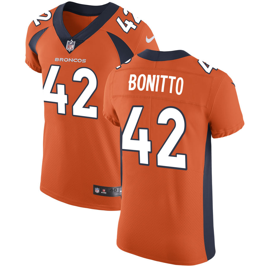  Men's Denver Broncos #42 Nik Bonitto Nike Orange Vapor Untouchable Limited Jersey 