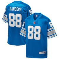  Men's Detroit Lions #88 Charlie Sanders Blue Throwback Jersey 