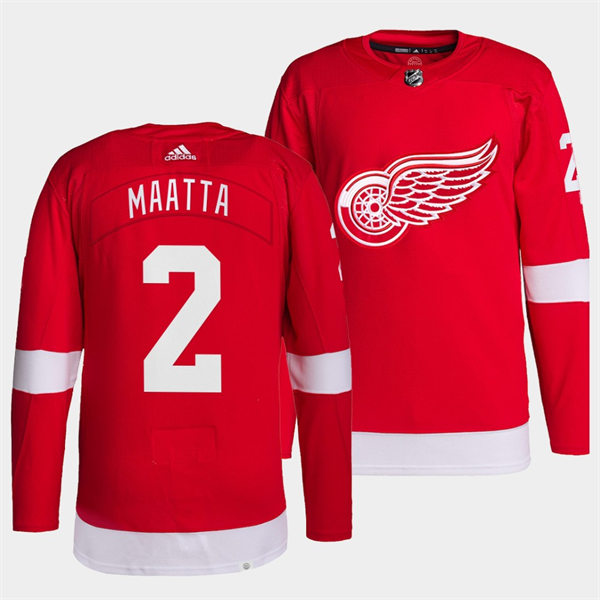  Men's Detroit Red Wings #2 Olli Maatta Adidas Home Red Player Jersey 