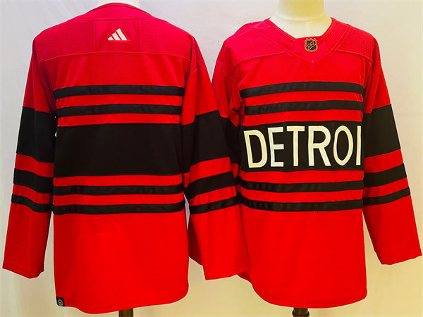  Men's Detroit Red Wings Blank Red 2022 Reverse Retro Team Jersey 