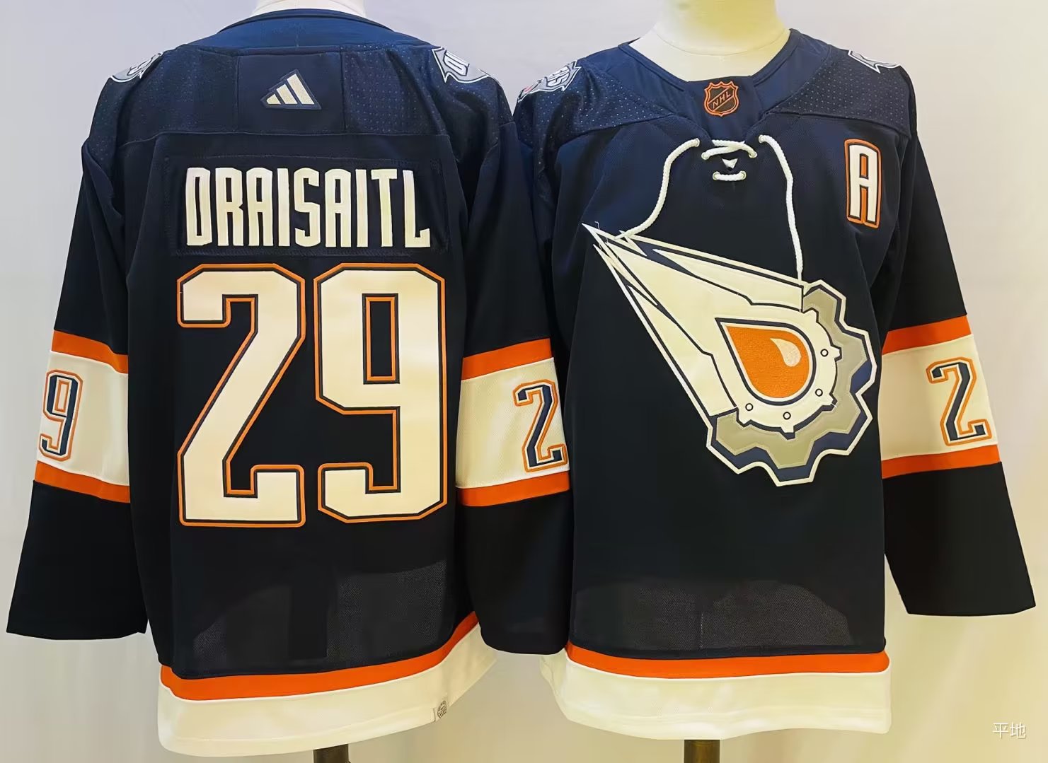  Men's Edmonton Oilers #29 Leon Draisaitl Navy 2022 Reverse Retro Primegreen Jersey 