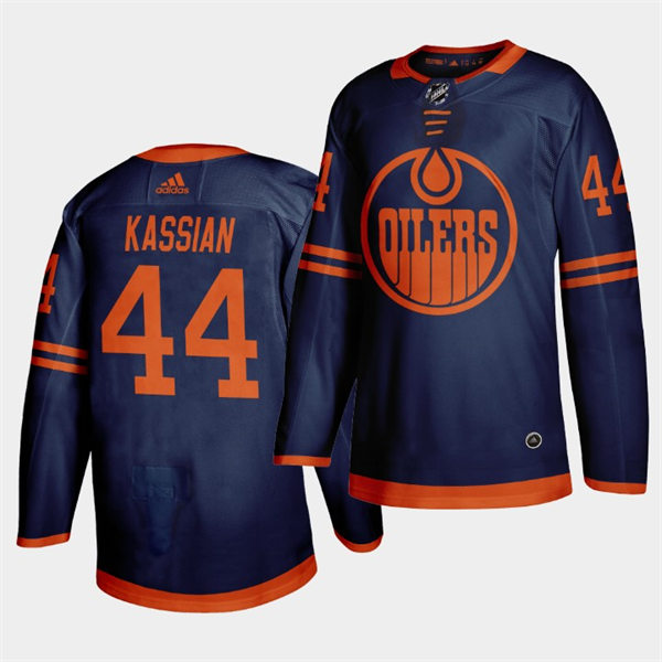 Men's Edmonton Oilers #44 Zack Kassian adidas Navy Alternate Jersey 