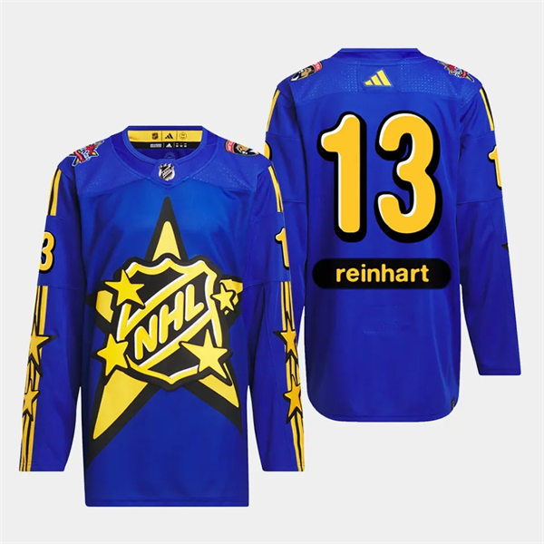  Men's Florida Panthers #13 Sam Reinhart Blue 2024 NHL All-Star Game drew house Primegreen Jersey 