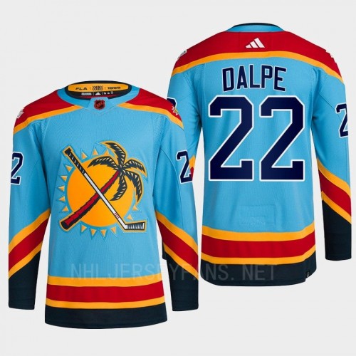  Men's Florida Panthers #22 Zac Dalpe Light blue 2022 Reverse Retro Primegreen Jersey 