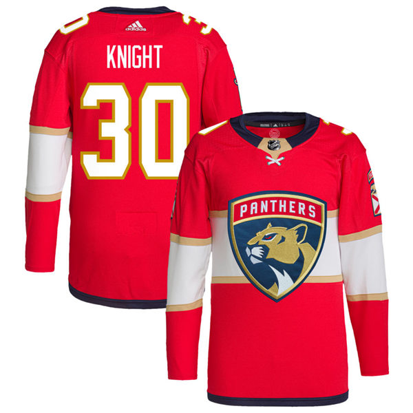  Men's Florida Panthers #30 Spencer Knight adidas Red Home Primegreen Player Jersey 