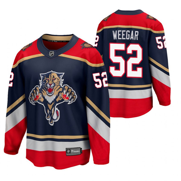  Men's Florida Panthers #52 MacKenzie Weegar adidas Navy 3RD Hockey Player Jersey 