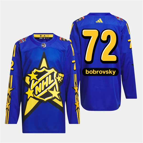  Men's Florida Panthers #72 Sergei Bobrovsky Blue 2024 NHL All-Star Game drew house Primegreen Jersey 