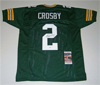  Men's Green Bay Packers #2 Mason Crosby Mitchell & Ness Green Retired Player Vintage Football Jersey 