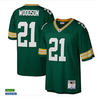  Men's Green Bay Packers #21 Charles Woodson Mitchell & Ness Green 2010 Legacy Replica Jersey 