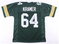  Men's Green Bay Packers #64 Jerry Kramer Mitchell & Ness Green Throwback Football Jersey 