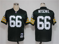  Men's Green Bay Packers #66 Ray Nitschke Green Short-Sleeved Throwback Jersey 