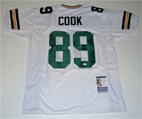  Men's Green Bay Packers #89 Jared Cook Mitchell & Ness White Throwback Football Jersey 