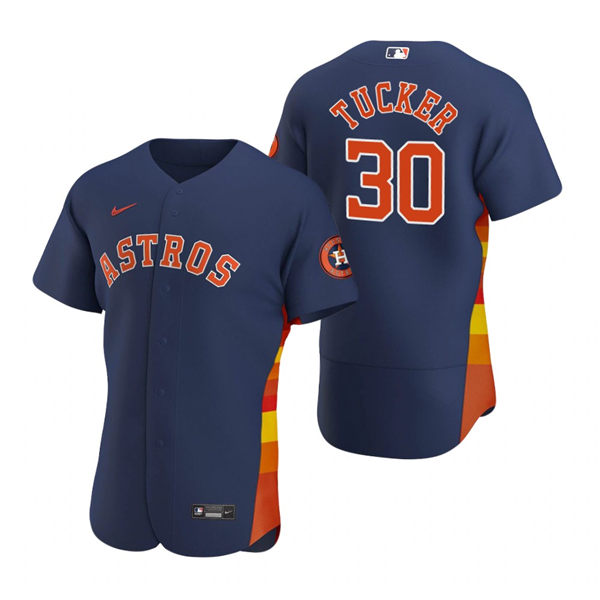  Men's Houston Astros #30 Kyle Tucker Nike Navy Alternate Flexbase Jersey 