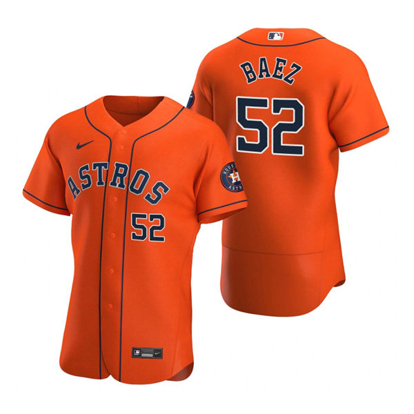  Men's Houston Astros #52 Pedro Baez Nike Orange Alternate Flexbase Jersey 