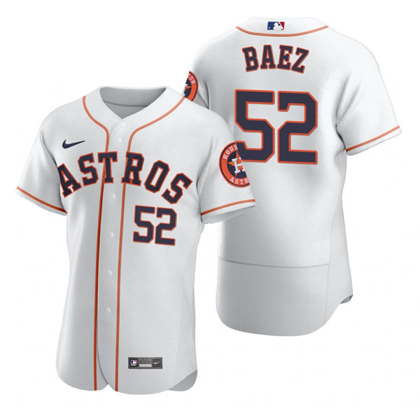  Men's Houston Astros #52 Pedro Baez Nike White Home Flexbase Jersey 