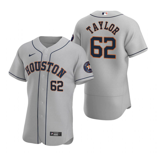  Men's Houston Astros #62 Blake Taylor Nike Gray Road Flexbase Jersey 